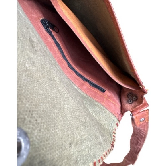 Handcrafted Leather Embroidered Vibrant Multi-Colored Crossbody Bag - Picture 5 of 12